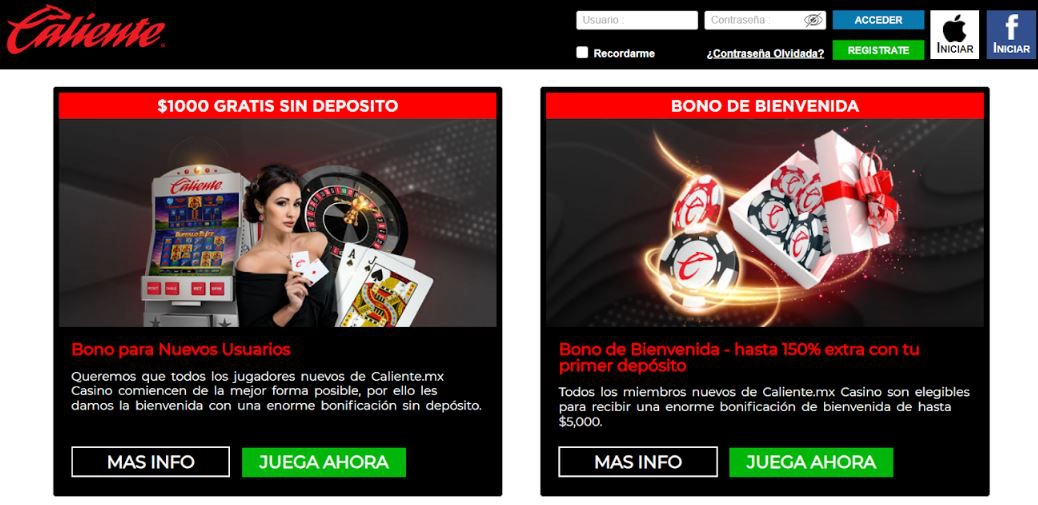 caliente casino bonos y promos