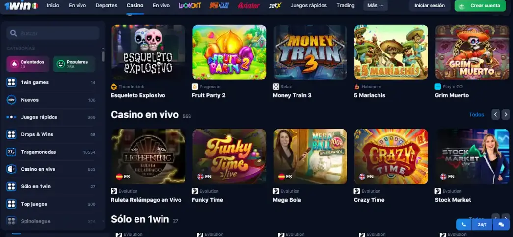 1Win casino en México