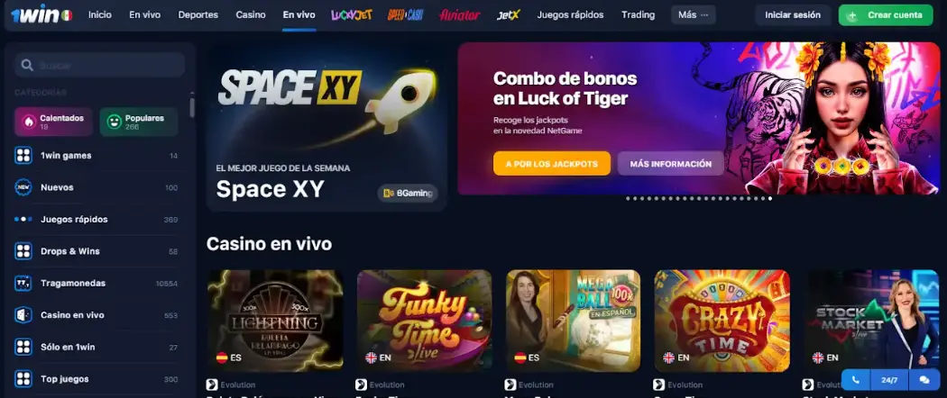 1Win casino en México