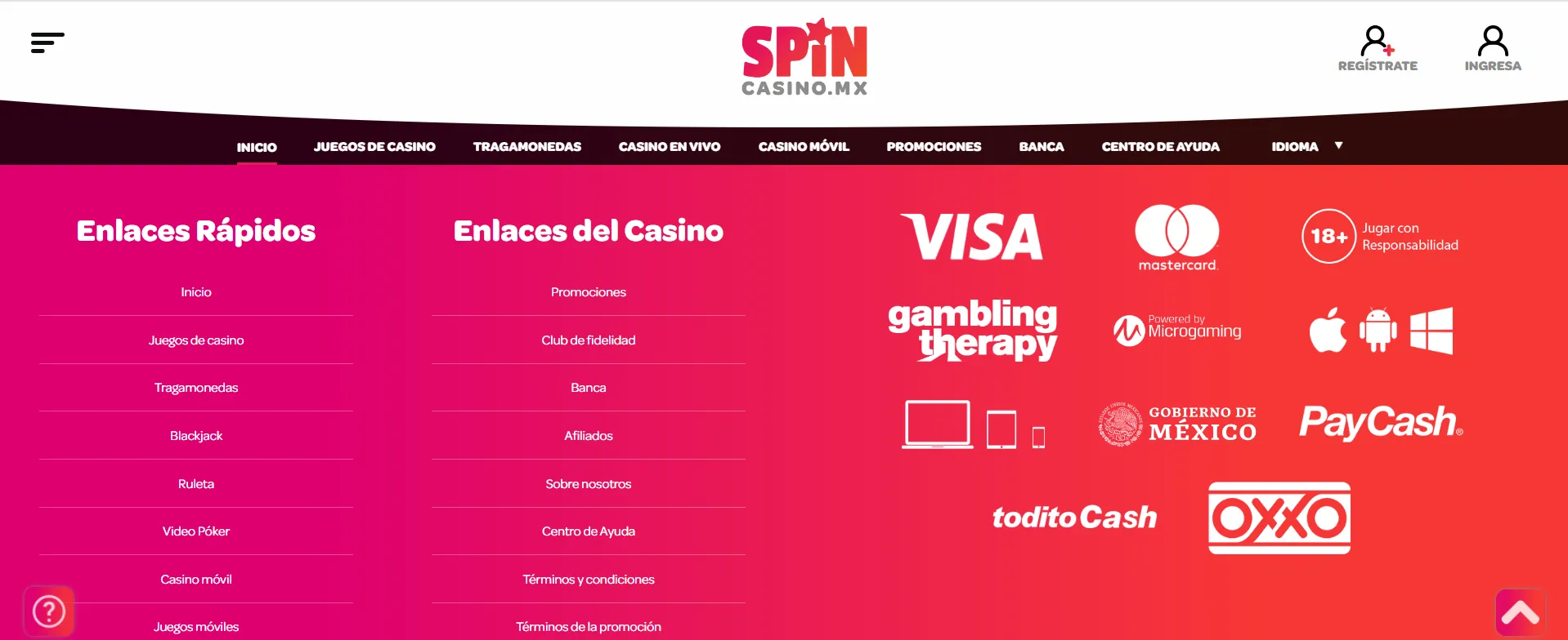 casinos moviles metodos