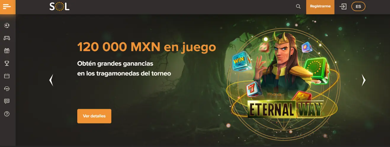 registro sol casino online sitio