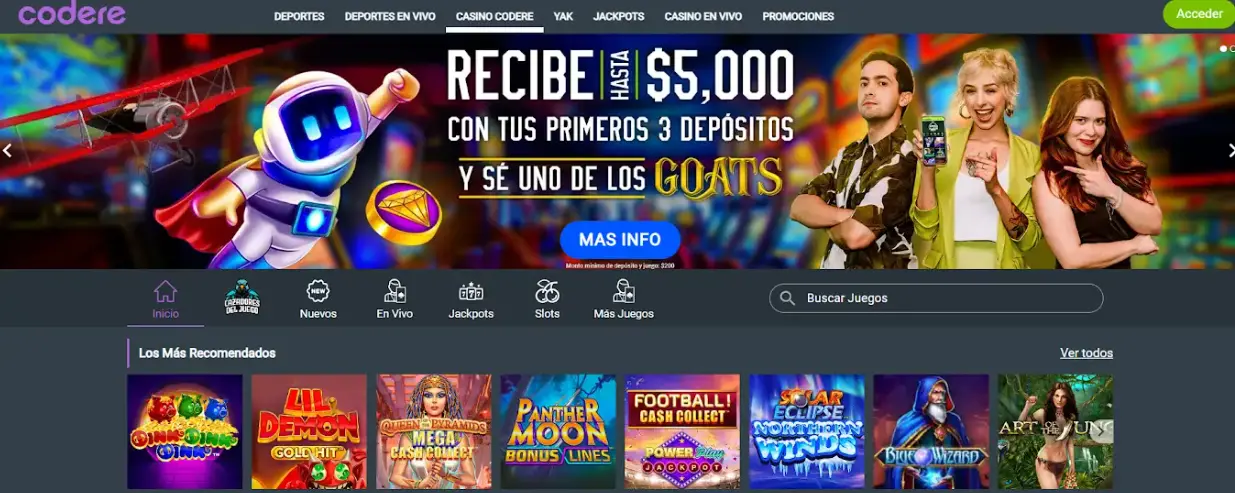 casinos retiros rápidos codere