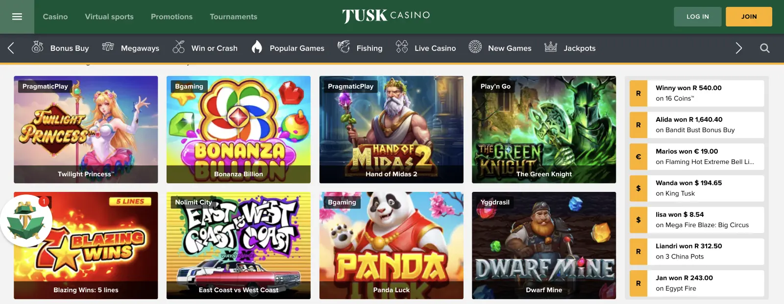 Slots Tusk Casino